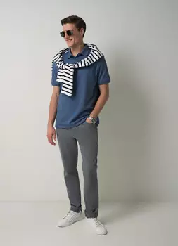 Футболка-поло, Синий