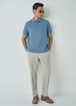 Футболка-поло, Синий