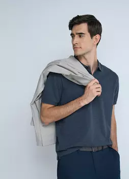 Футболка-поло, Синий