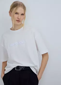 Футболка с 3D-вышивкой, Белый