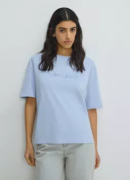 Футболка с 3D-вышивкой, Голубой