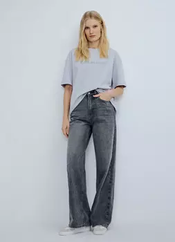 Футболка с 3D-вышивкой, Серый