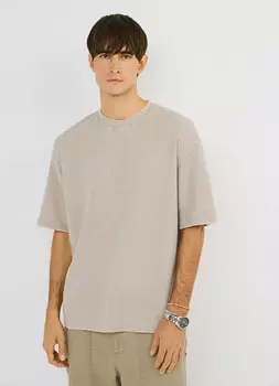 Футболка с эффектом стирки, Бежевый