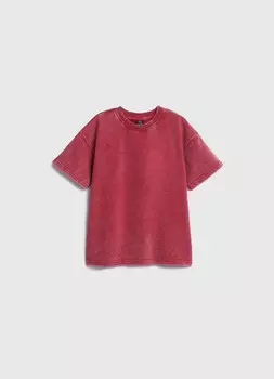 Футболка с эффектом стирки для мальчиков, Красный