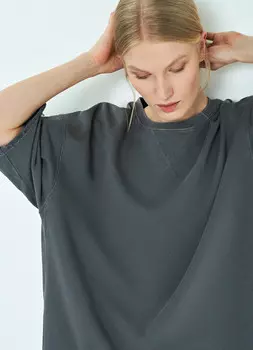 Футболка с эффектом стирки, Серый