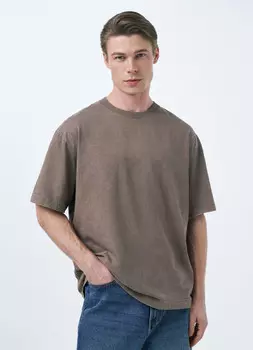 Футболка с эффектом стирки, Серый