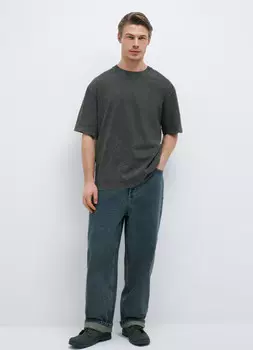 Футболка с эффектом стирки, Зеленый