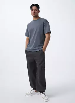 Футболка с эффектом стирки, Зеленый