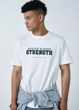 Футболка с аппликацией, Белый