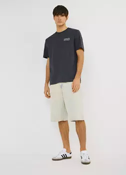 Футболка с цветочным принтом, Серый