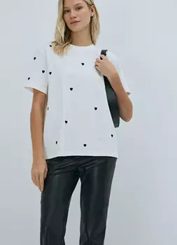 Футболка с декором, Белый