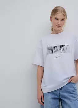 Футболка с фотопринтом, Белый