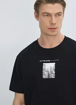 Футболка с фотопринтом, Черный