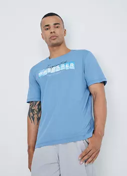 Футболка с фотопринтом, Голубой