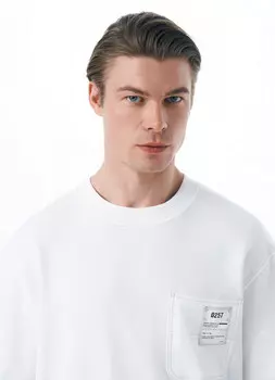 Футболка с карманом, Белый