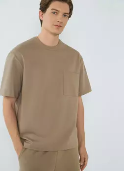 Футболка с карманом, Бежевый