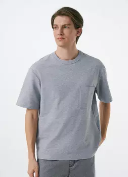 Футболка с карманом, Серый