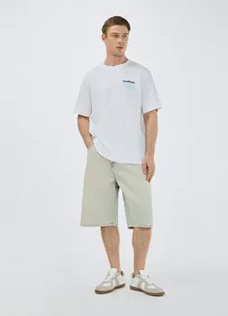 Футболка с морским принтом на спине, Белый