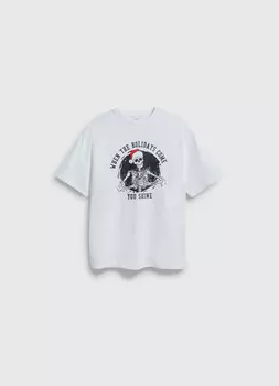 Футболка с новогодним принтом для мальчиков, Белый