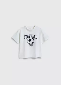 Футболка с объёмным принтом для мальчиков, Бежевый