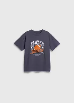 Футболка с объёмным принтом для мальчиков, Серый