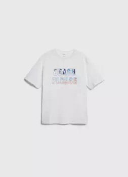 Футболка с объёмным принтом для мальчиков, Бежевый