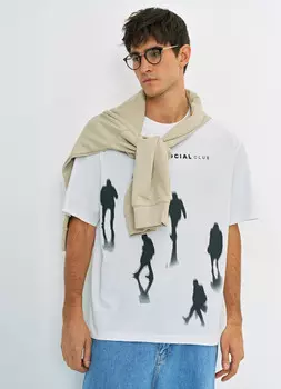 Футболка с принтом, Белый