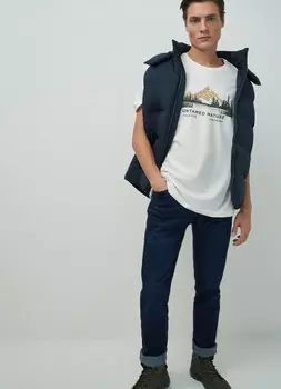 Футболка с принтом, Белый