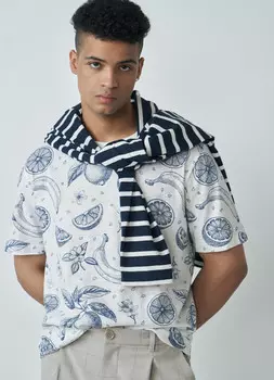 Футболка с принтом, Белый