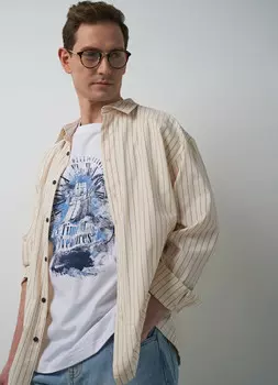 Футболка с принтом, Белый