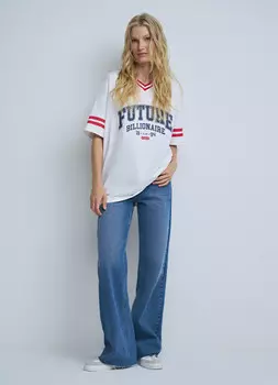 Футболка с принтом, Белый