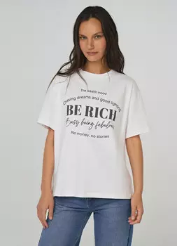 Футболка с принтом, Белый