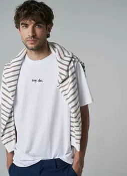 Футболка с принтом, Белый