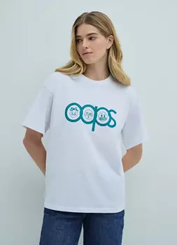 Футболка с принтом, Белый