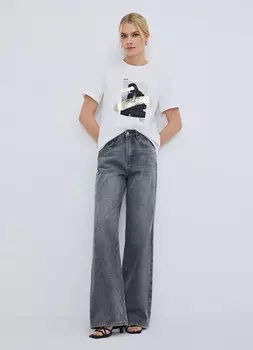 Футболка с принтом, Белый