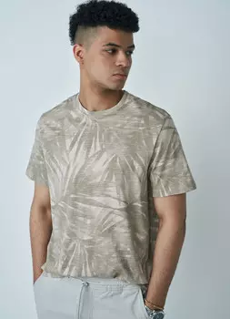 Футболка с принтом, Бежевый