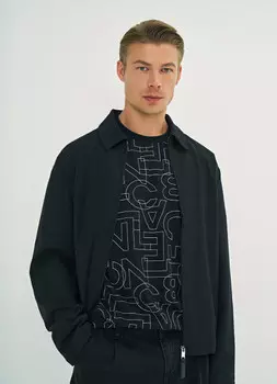 Футболка с принтом, Черный