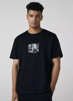 Футболка с принтом, Черный