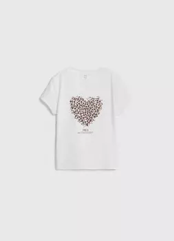 Футболка с принтом для девочек, Белый