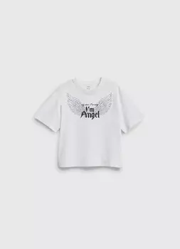 Футболка с принтом для девочек, Бежевый