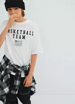 Футболка с принтом для мальчиков, Бежевый