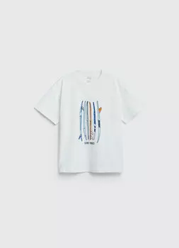 Футболка с принтом для мальчиков, Бежевый