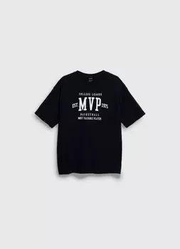 Футболка с принтом для мальчиков, Черный