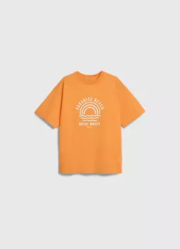 Футболка с принтом для мальчиков, Оранжевый