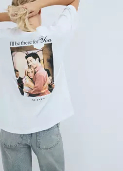 Футболка с принтом Друзья, Белый