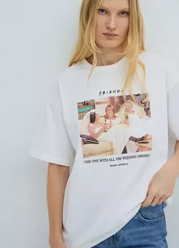 Футболка с принтом Друзья, Белый