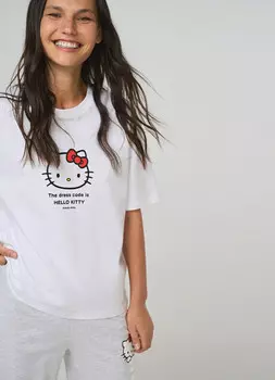 Футболка с принтом Hello Kitty, Белый
