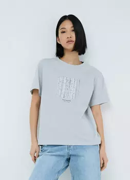 Футболка с принтом Печора, Белый