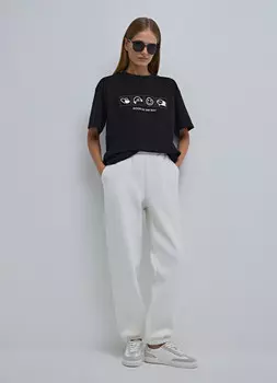 Футболка с принтом, Серый