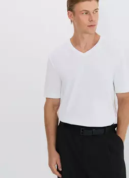Футболка с V-вырезом, Белый